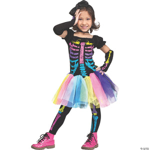 toddler girl& 8217 s funky punk bones costume   3t 4t~fw112591tl-a01