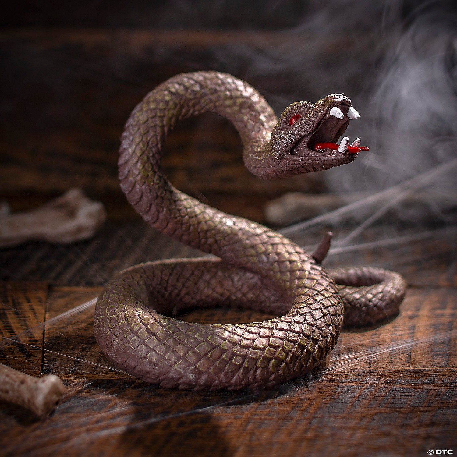 6  coiled & poised resin snake halloween tabletop decoration~sew83185-a01