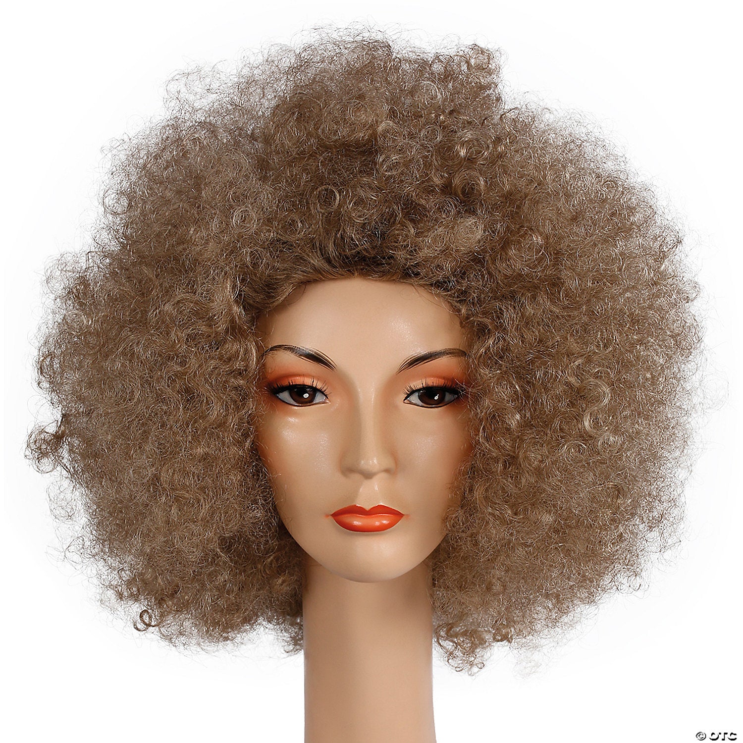 adults brown curly afro wig~lw598lcbn-a03