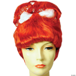 adults red ponytail wig with bone~lw42or
