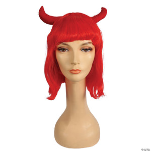 adults red devil wig~lw21rd
