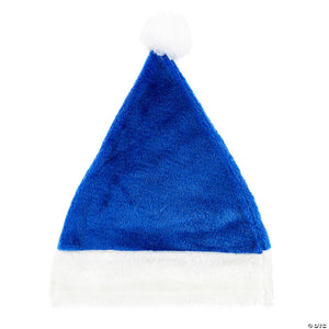 deluxe blue plush santa hat~ae5974bu
