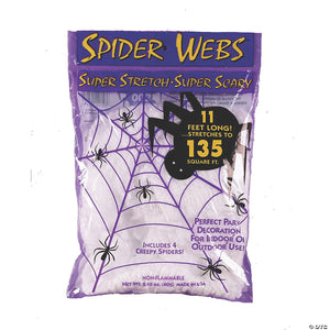 11  stretchy white spider web decoration~fw391
