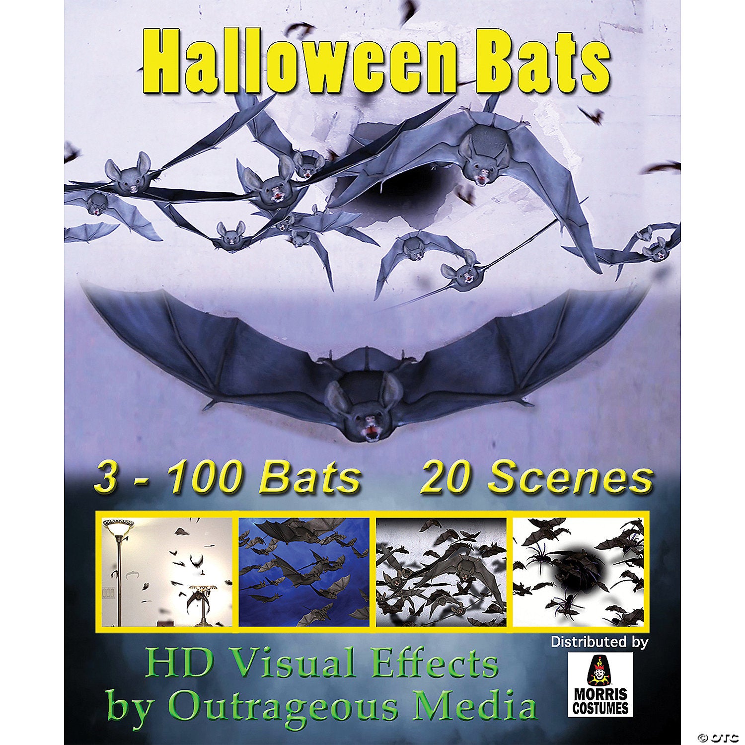 halloween bats digital decor usb~rv205