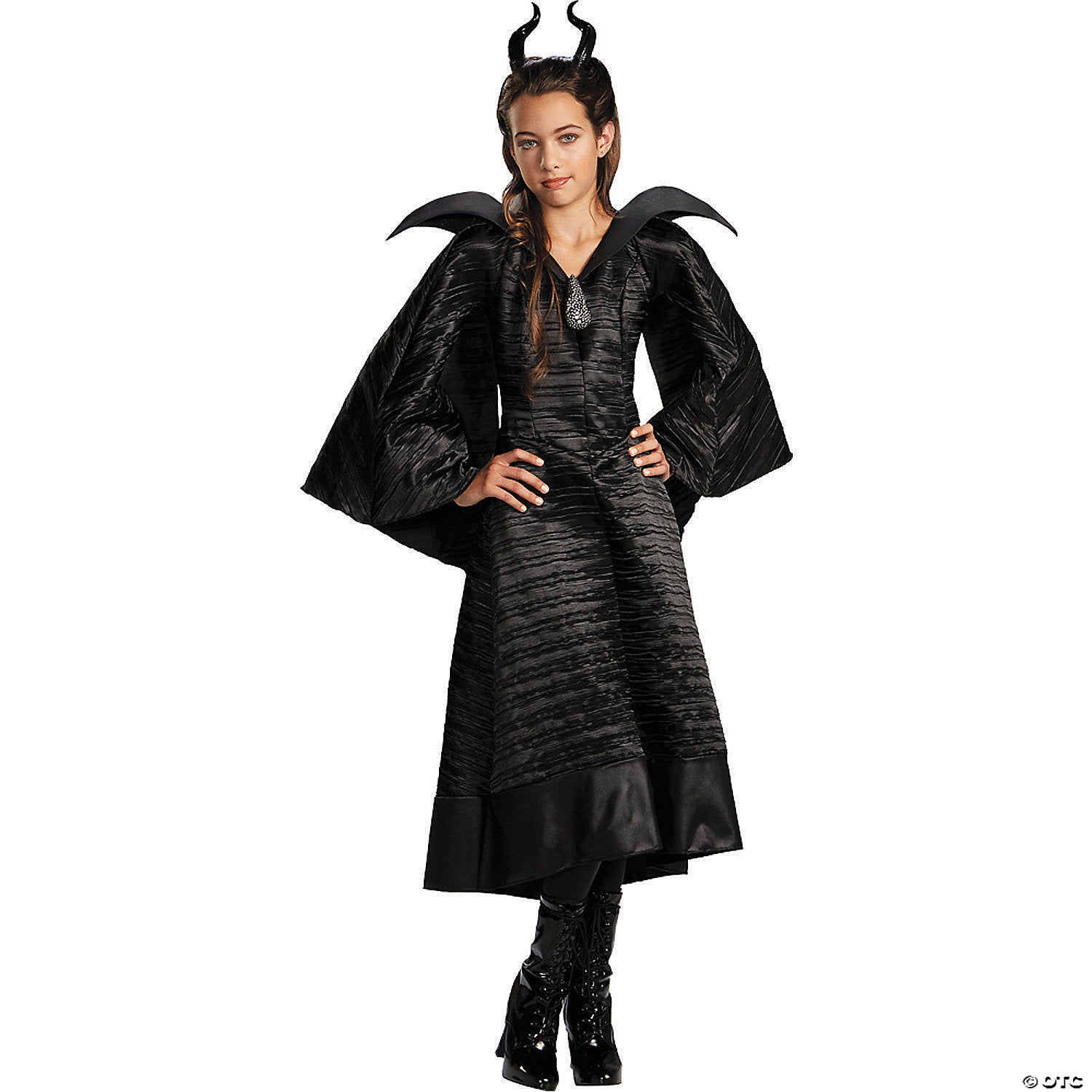 girl s maleficent christening black gown costume   medium~dg71819k