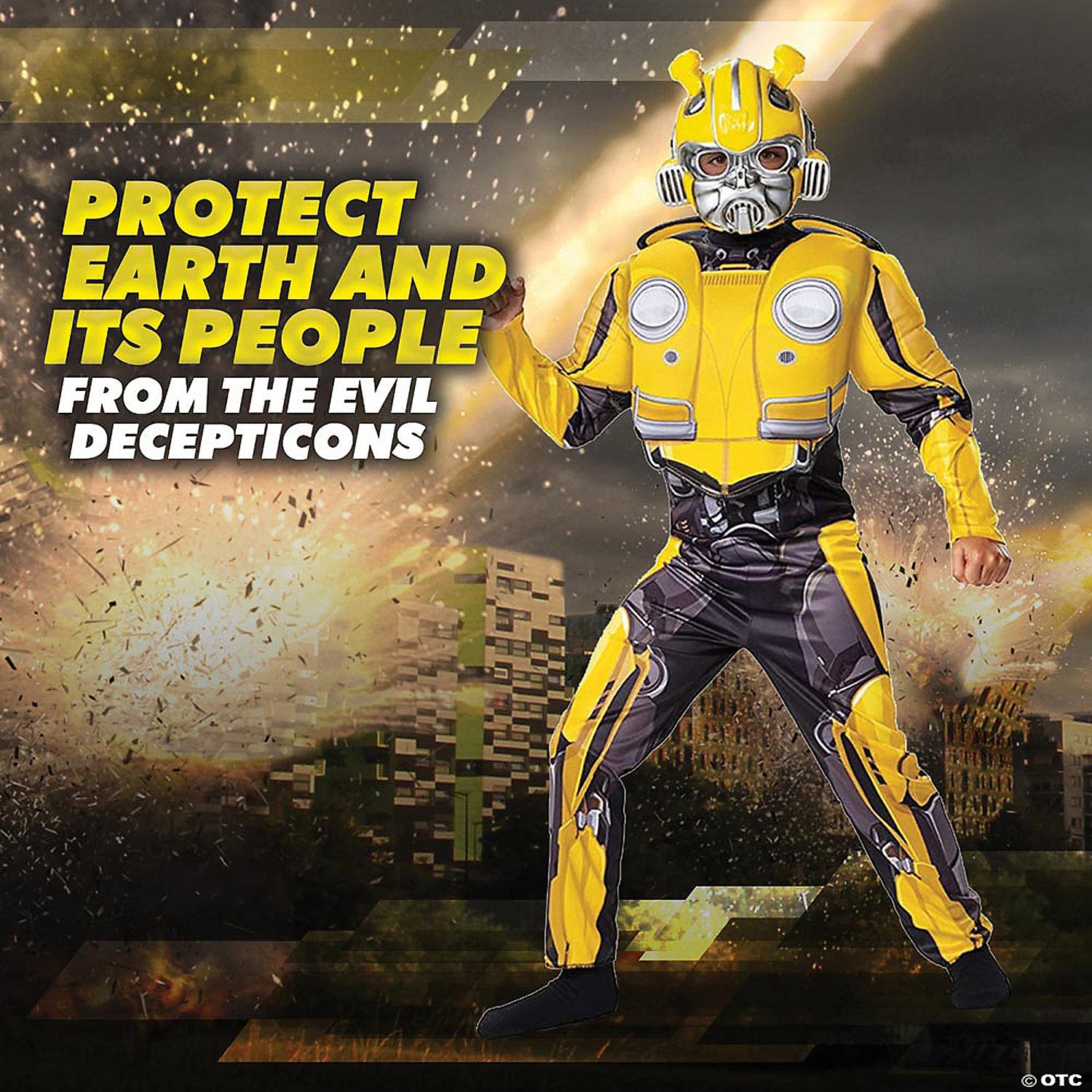 child& 8217 s muscle transformers bumblebee costume   medium~dg67655k-a06