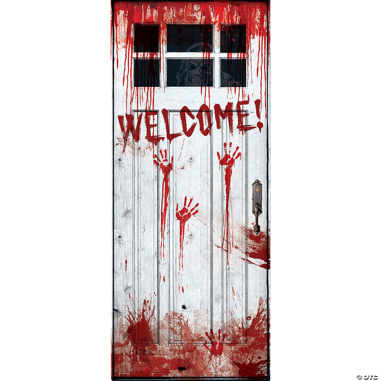 72  x 30  bloody welcome door cover~fw9343w
