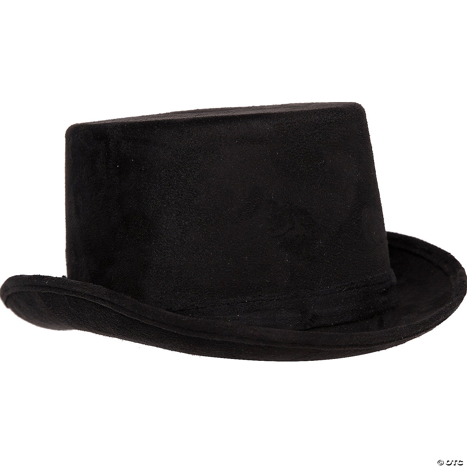 adults black faux suede top hat~ur29582os