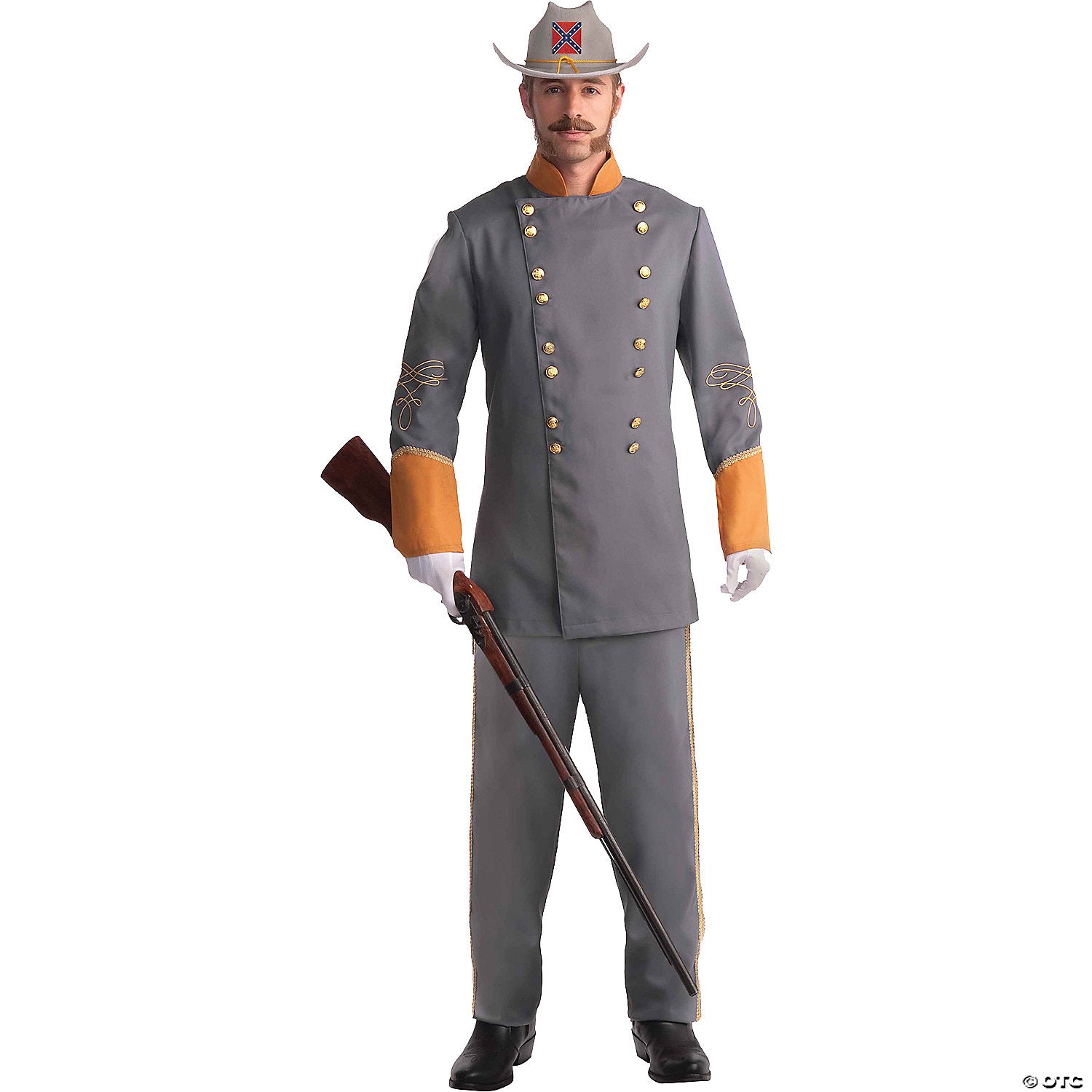 men s confederate officer costume ex large 44 48~fm66094
