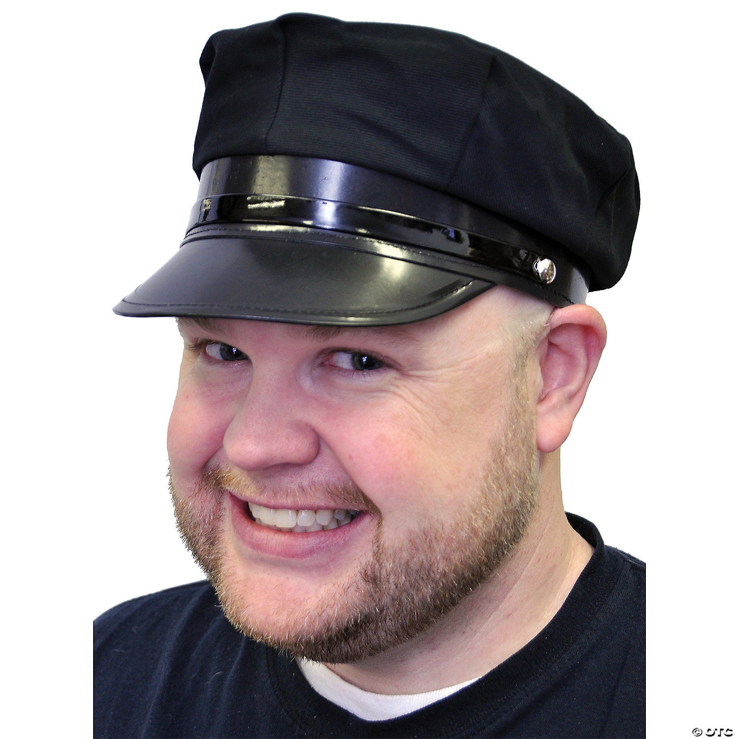 adults black chauffeur hat~gc183
