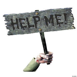 help me zombie groundbreaker sign decoration~fw91161h-a02