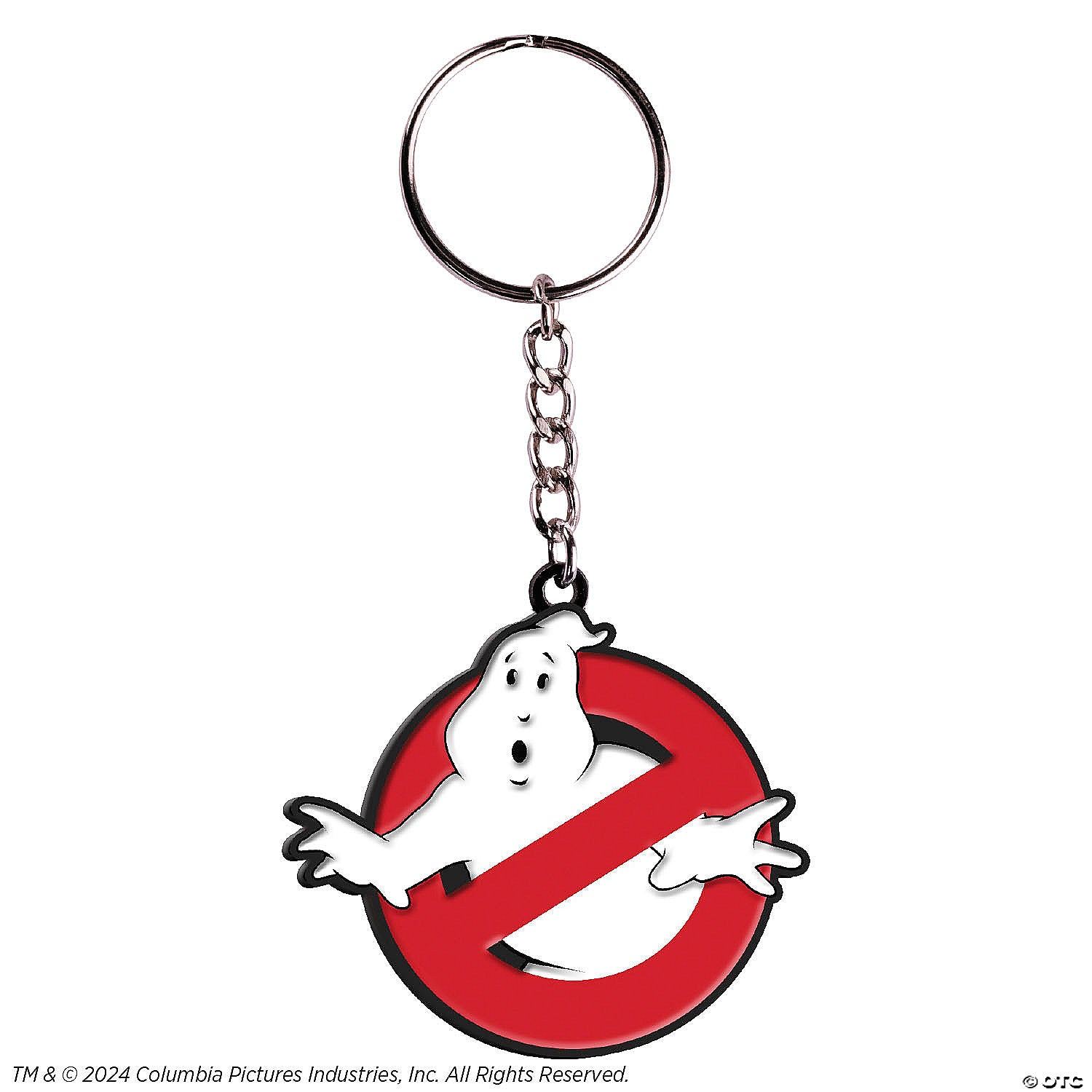 2  ghostbusters& 8482  no ghost symbol full color metal keychain~masfsp122