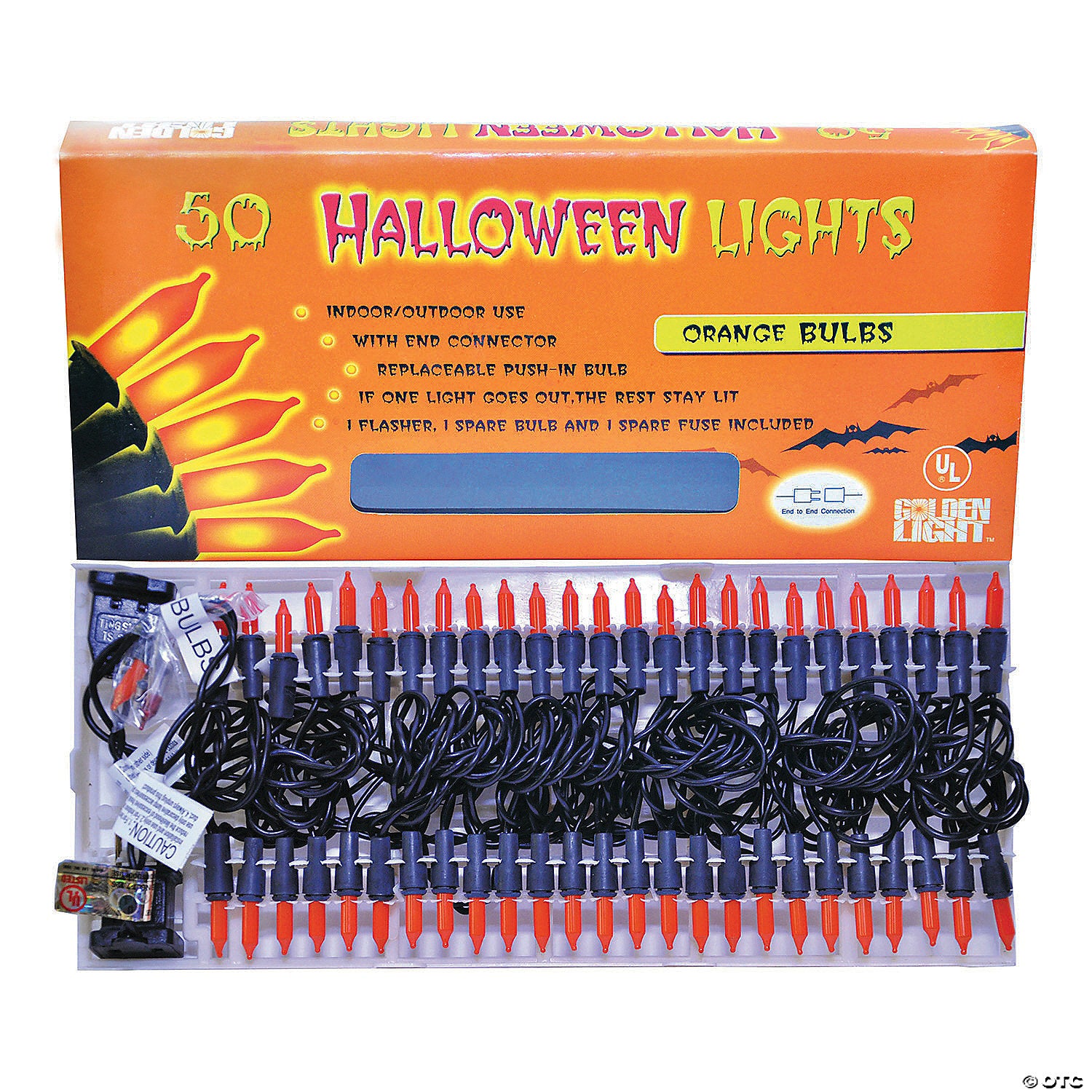 orange ul light set with connector~ma83or