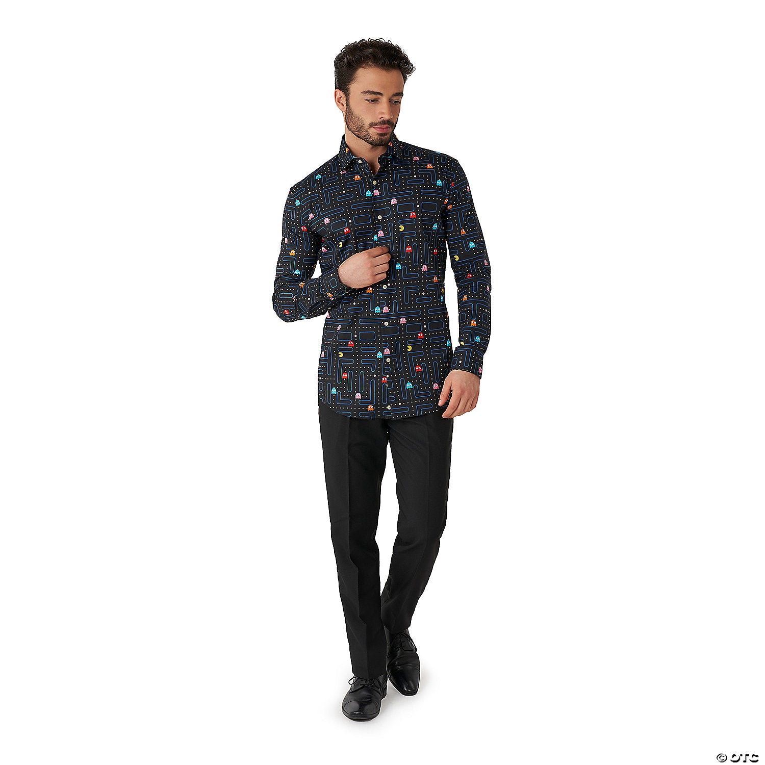 men s pac man& 8482  dress shirt   large 44 46~ossm0026lg-a03