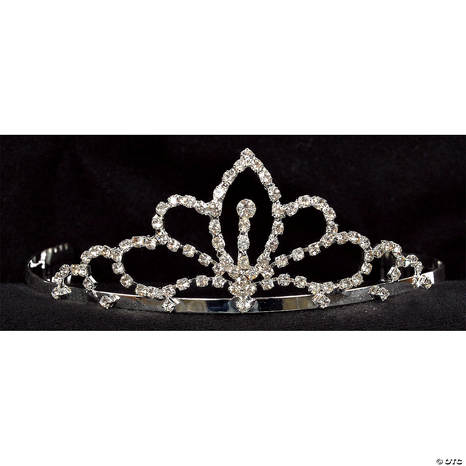 adults clear rhinestone swoops with single point tiara~gb45