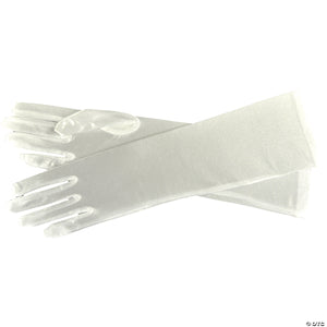 women s elbow length satin gloves~ua8bwt