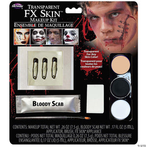 pins prosthetic transparent fx appliance makeup kit~fw2929cp