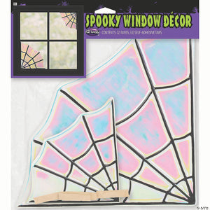 iridescent spooky window webs halloween decoration~fw96071w