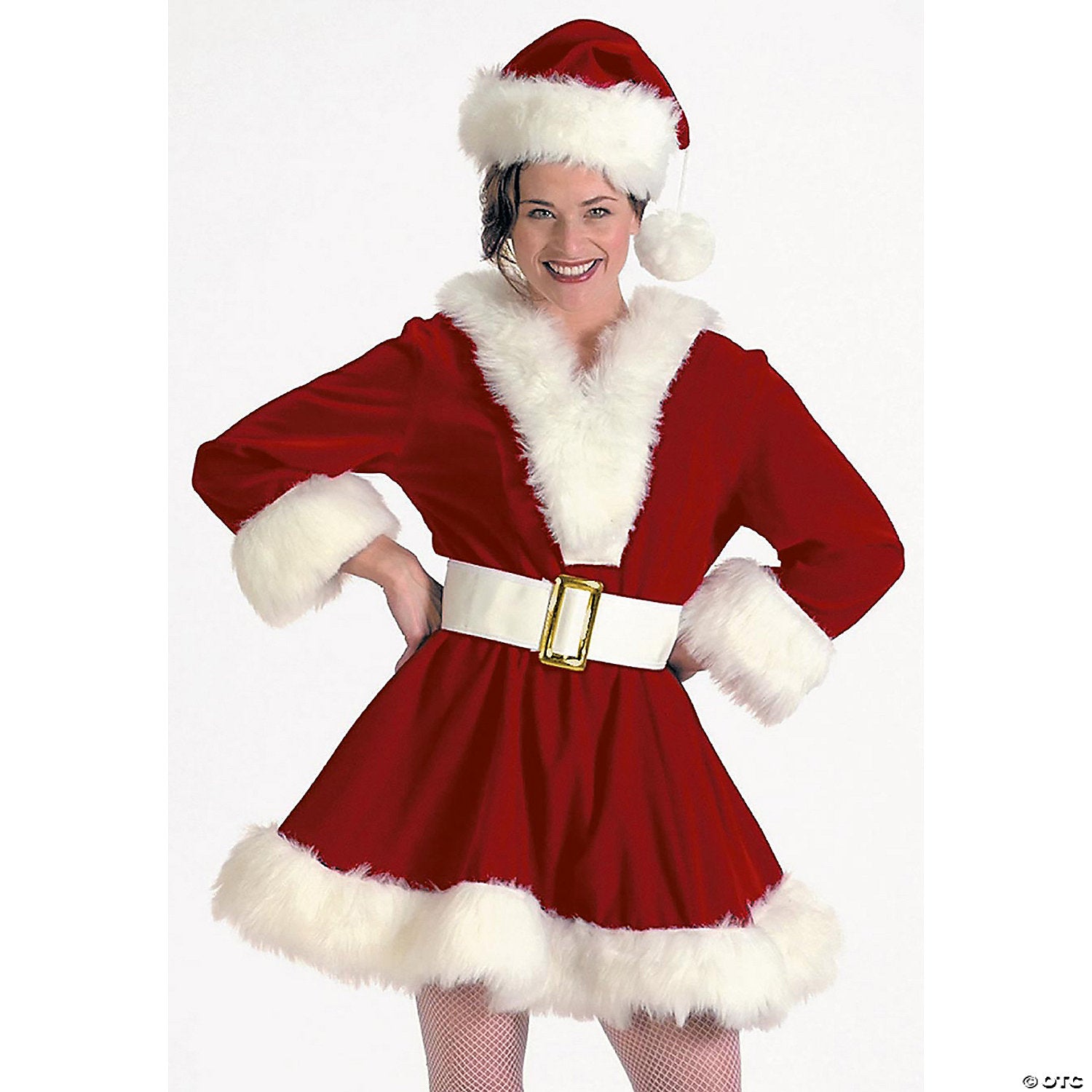 adult women& 8217 s burgundy velvet perky pixie mrs  clause dress costume   xl~ae7054xl