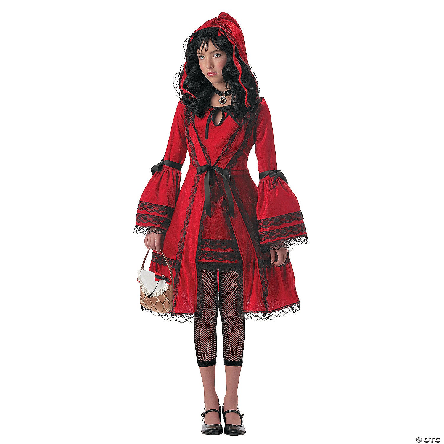 girl& 8217 s little red riding hood costume   large~cc04022lg