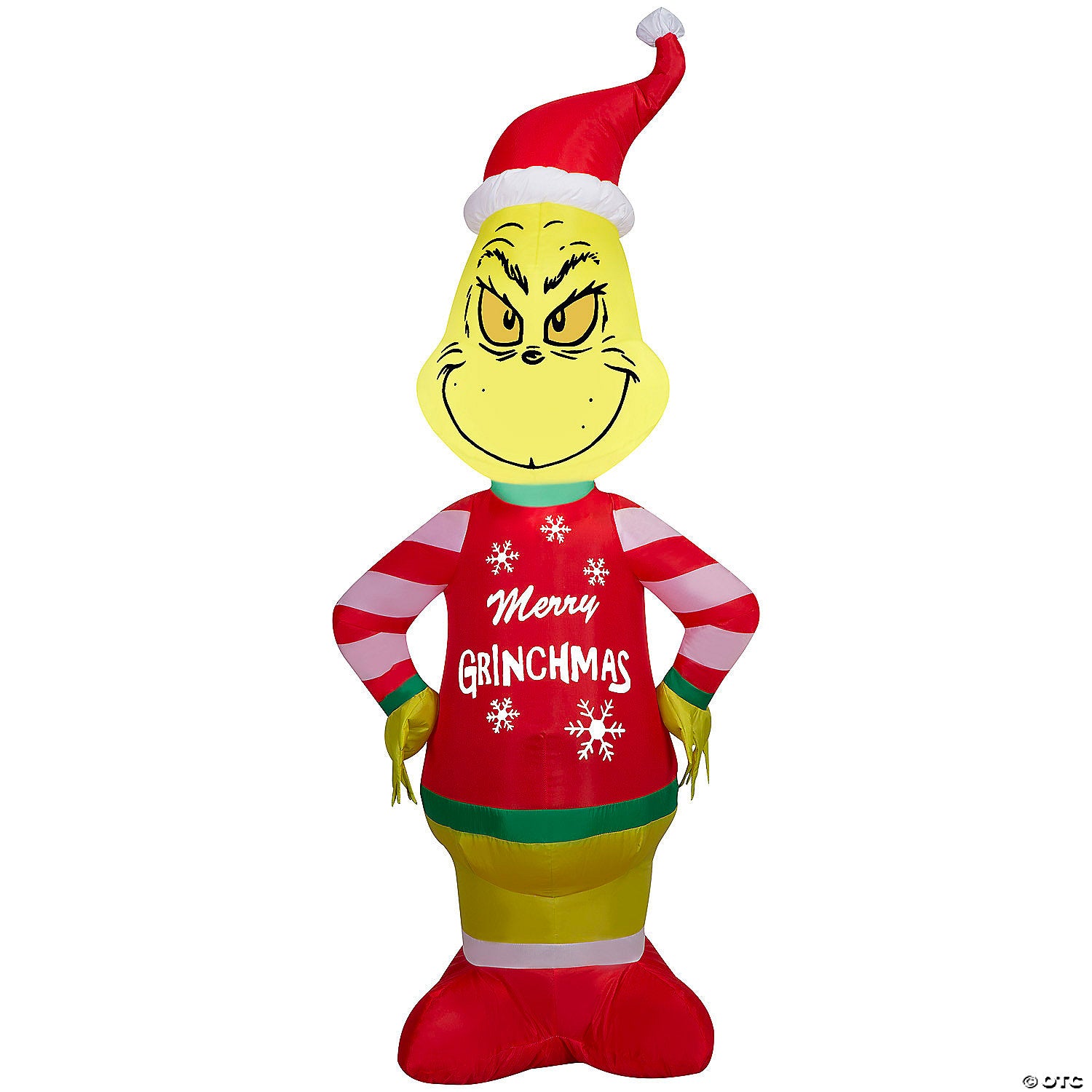 sup  blowup inflatable grinch with merry grinchmas ugly sweater & built in lights christmas outdoor yard decoration~ss880092g-a02