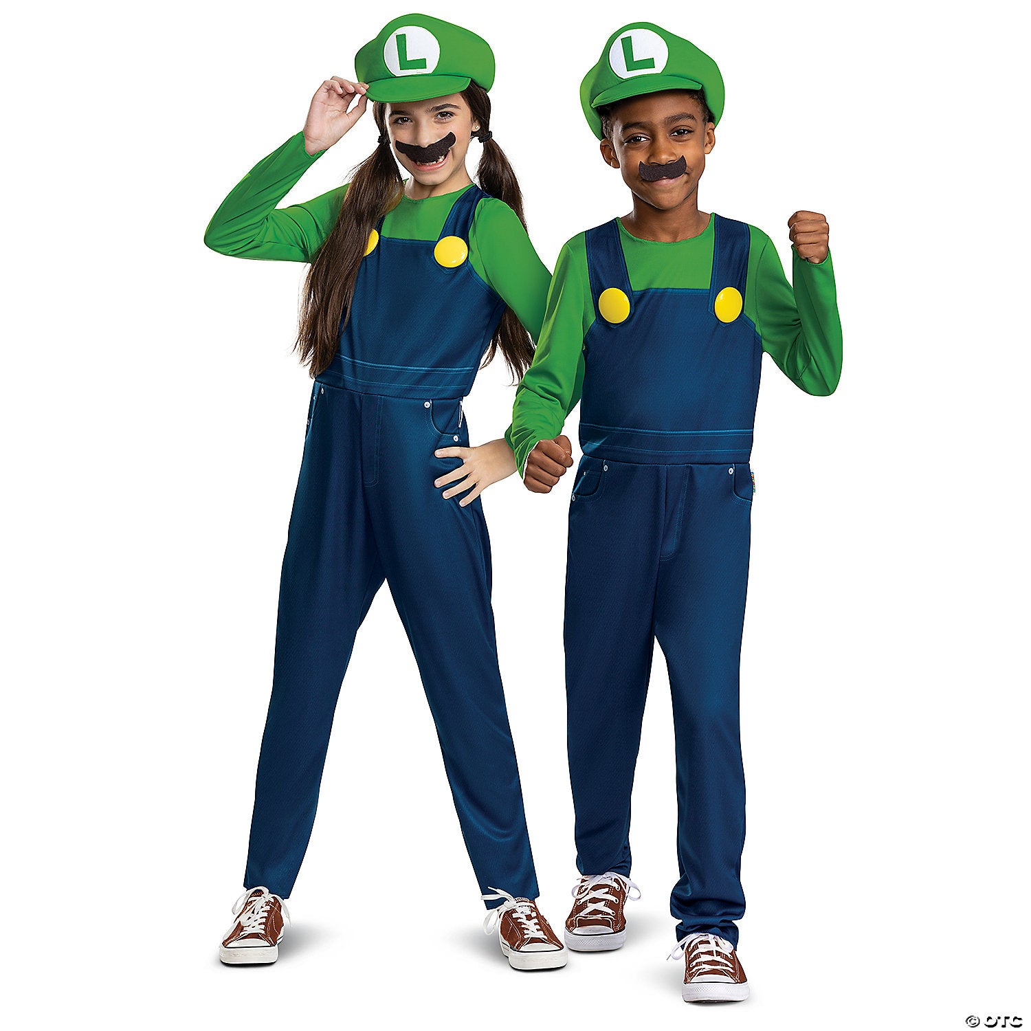 kids classic elevated super mario bros& 8482  luigi costume   medium 7 8~dg155459k