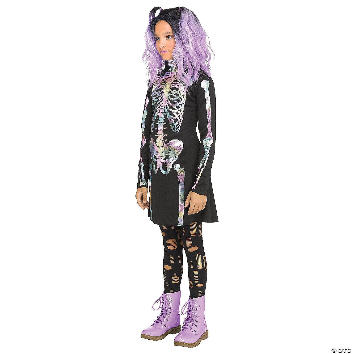 kids skeleton holographic costume   large 12 14~fw126632lg-a03