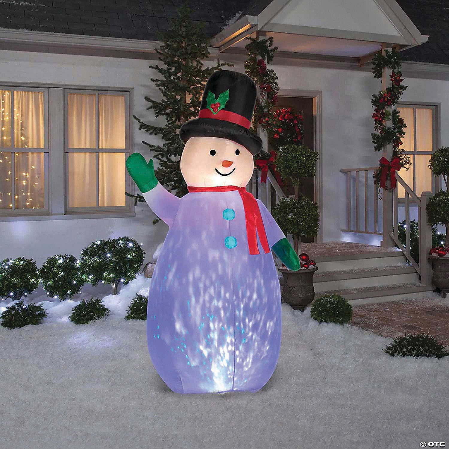 90  blow up inflatable snowman projection outdoor yard decoration~ss89739g-a01