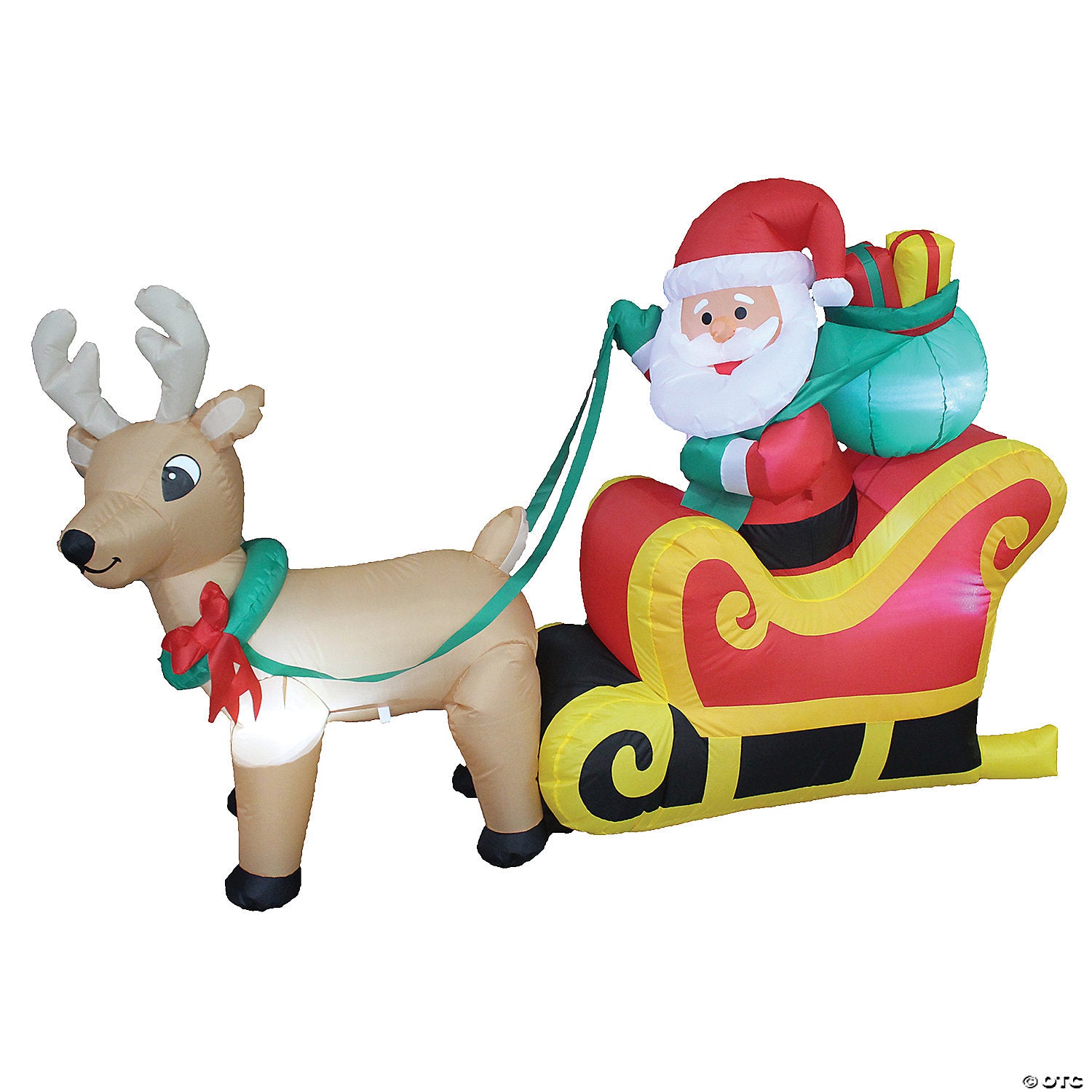 6  santa on sleigh inflatable outdoor yard decoration~va1012-a01