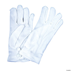 men s white nylon gloves with snap~ba03lg