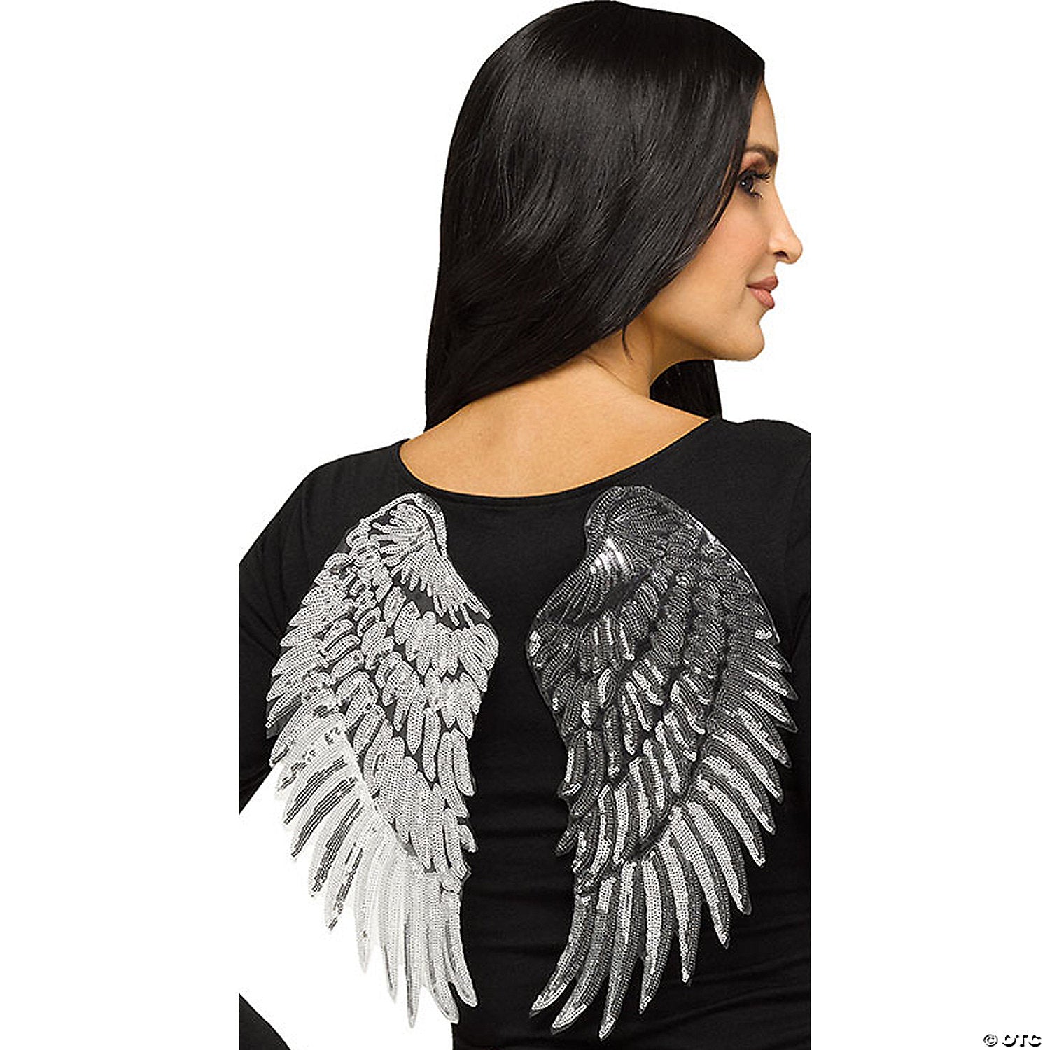 adult metallic silver fabric foam wings costume accessory~fw90981sv