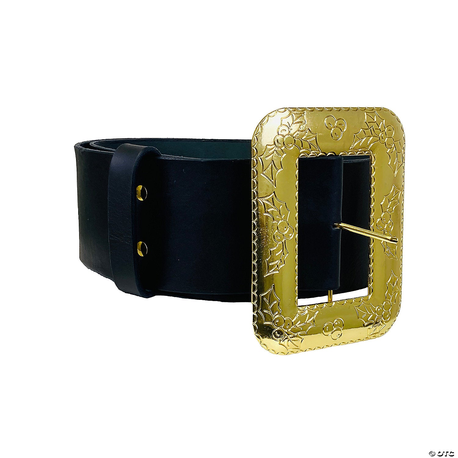 deluxe leather santa belt with cast buckle~ae9970