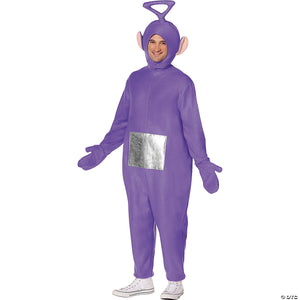 adults teletubbies& 8482  purple tinky winky polyester jumpsuit costume   extra large 46 48~fw108134xl