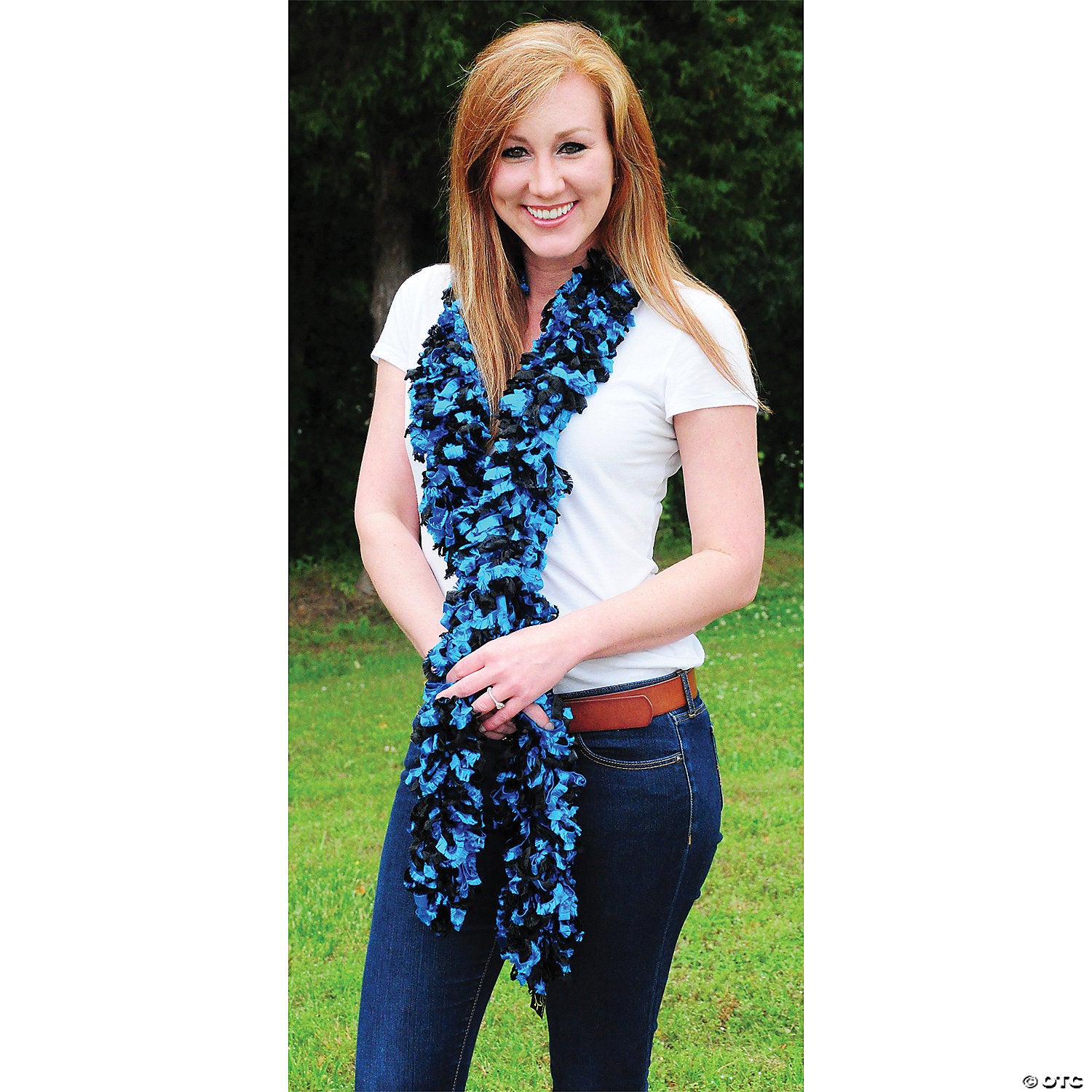 featherless boa blue black~hborbbk