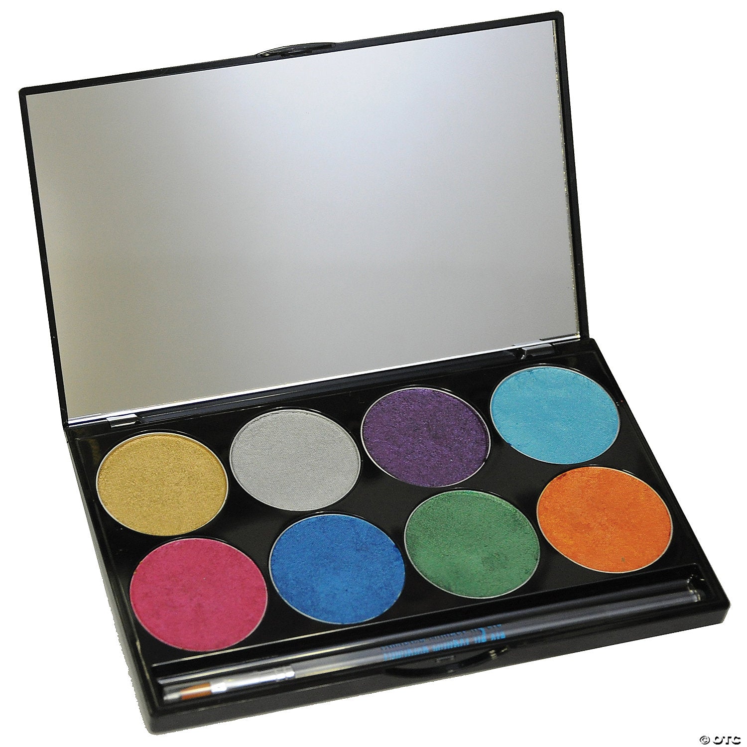 mehron paradise makeup aq& 8482  8 color refillable palette brilliant metallics~dd808palr