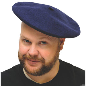 adults navy blue beret~ga26nv