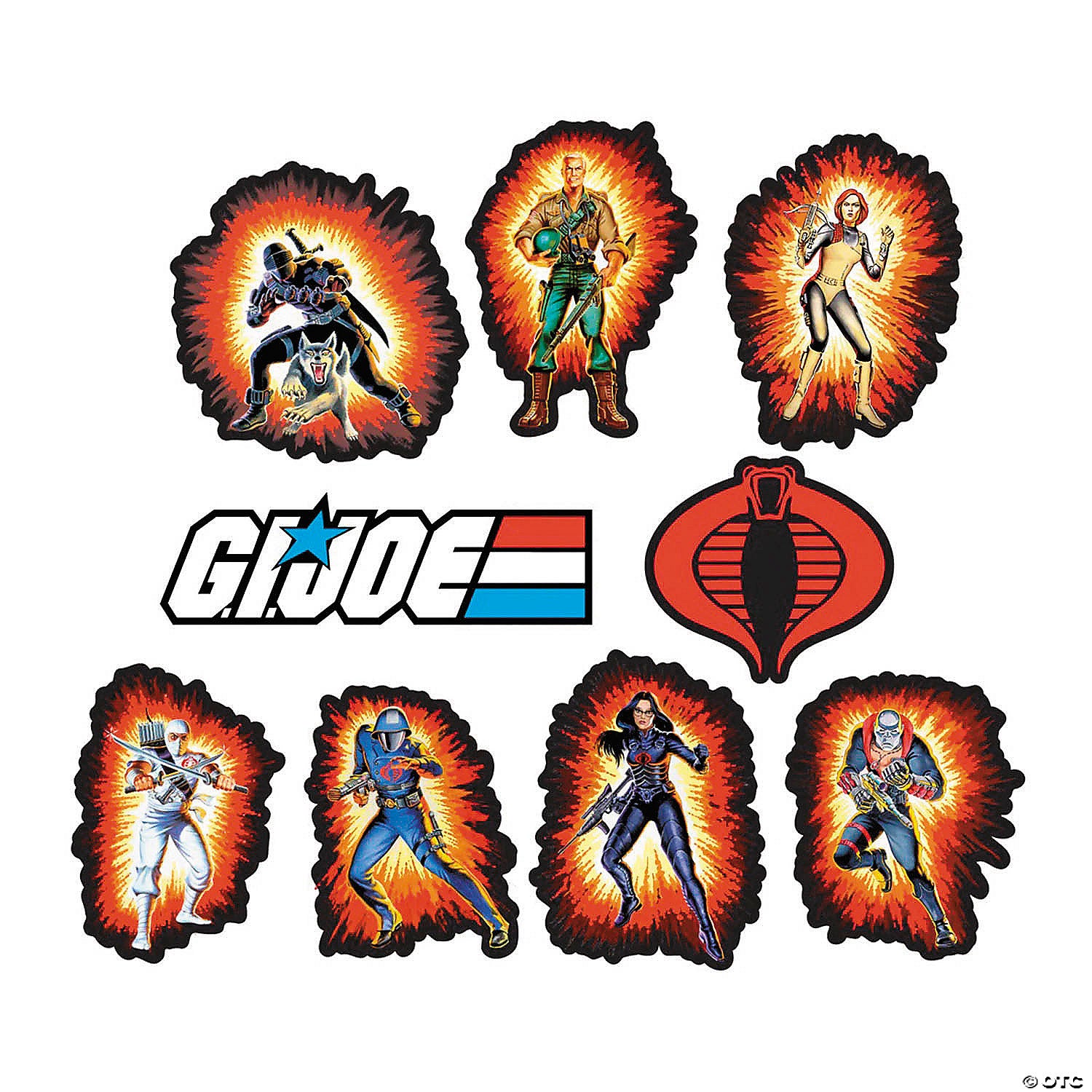 10  g i  joe& 8482  characters & logo 8 piece wall decoration set~masfha102