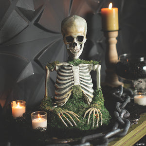 4  animated mossy skeleton tabletop halloween decoration~atc00127-a04