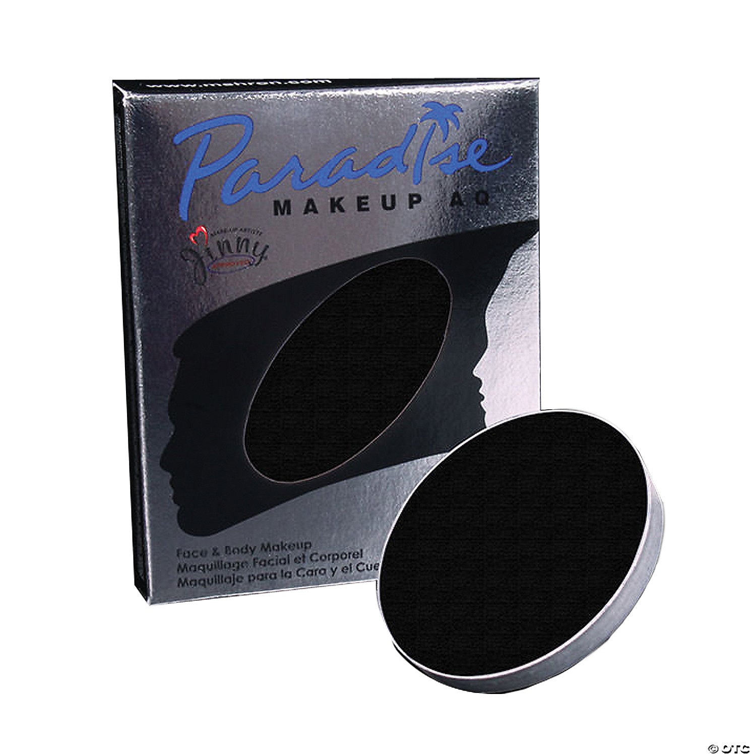 mehron paradise pro aq& 8482  makeup single refill black~dd515