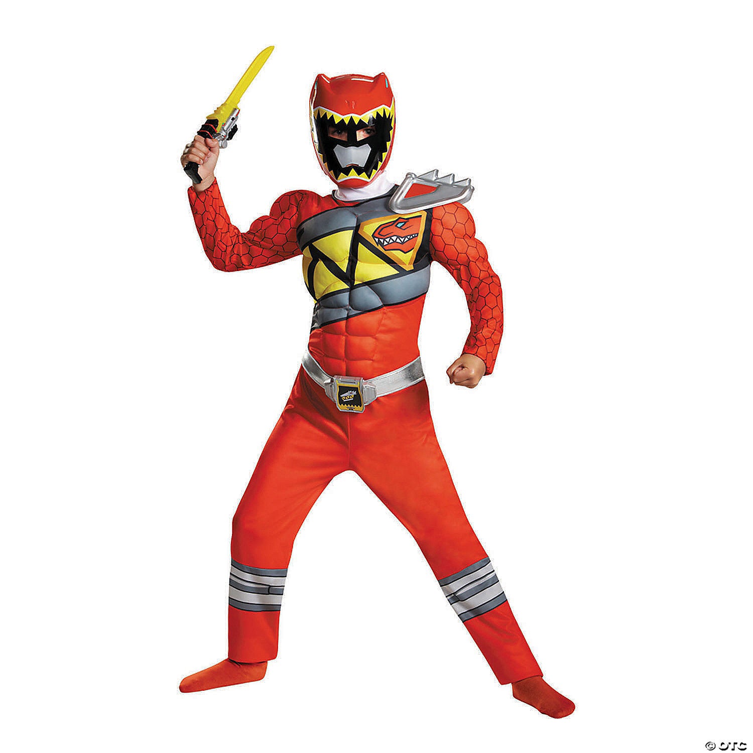 boy s classic muscle chest red ranger dino costume   small~dg82777k