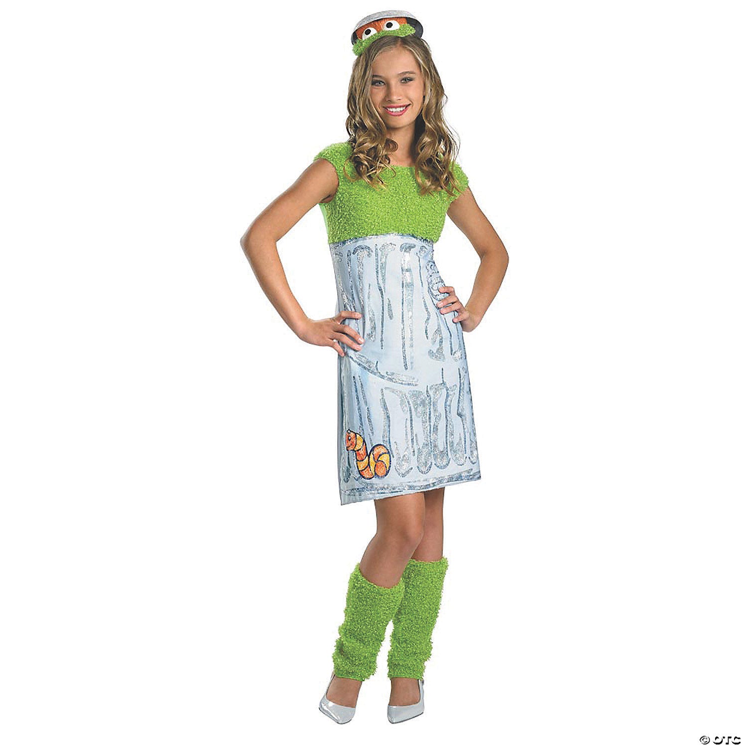 girl s sesame street oscar the grouch costume   large~dg24887g