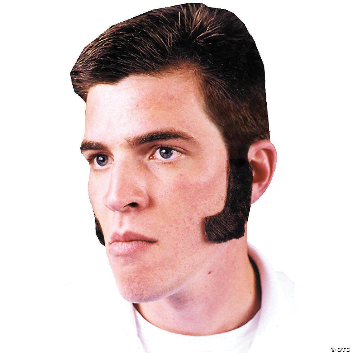 men s human hair sideburns~cb30bk-a01