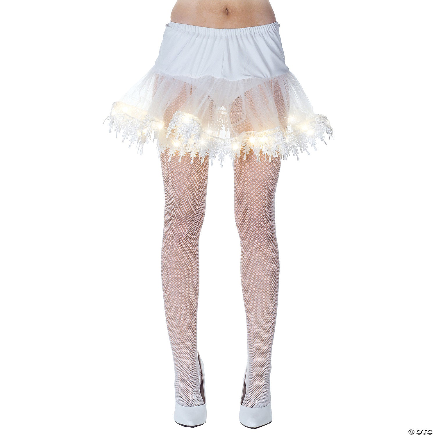 women s white light up tutu petticoat~ur29486