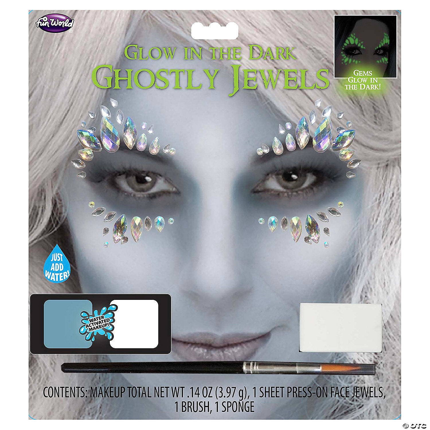 glow in the dark ghostly jewels makeup kit~fw2914cg