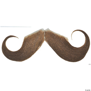 men s human hair curled ends mustache~cb36lb