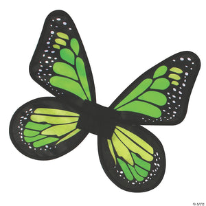 girl& 8217 s green & lime green satin butterfly wings~fw90067gl