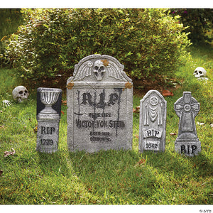 foam tombstone yard decoration set   4 pc ~fw91448