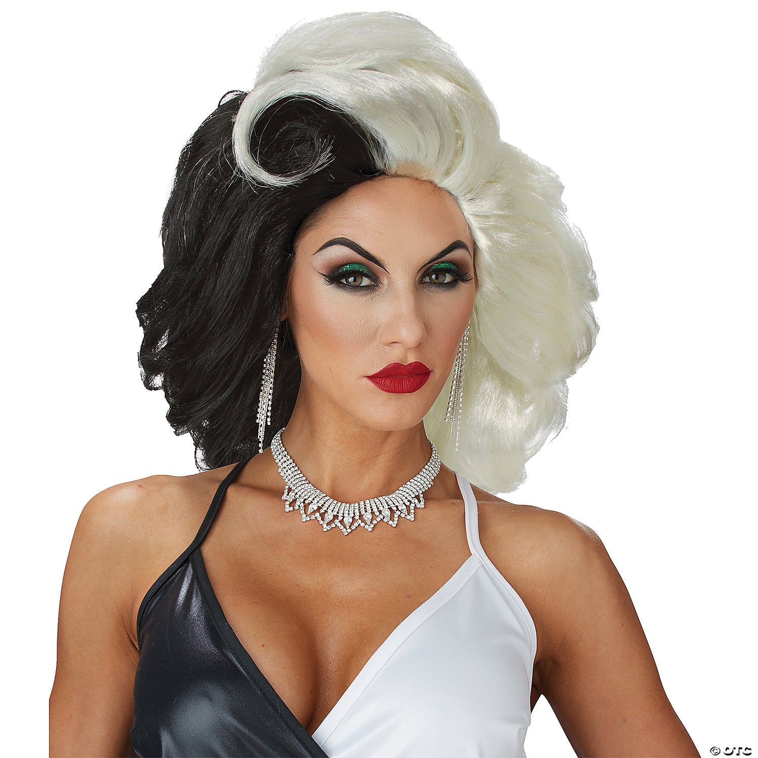 adults black & white cruel diva wig~cc70882