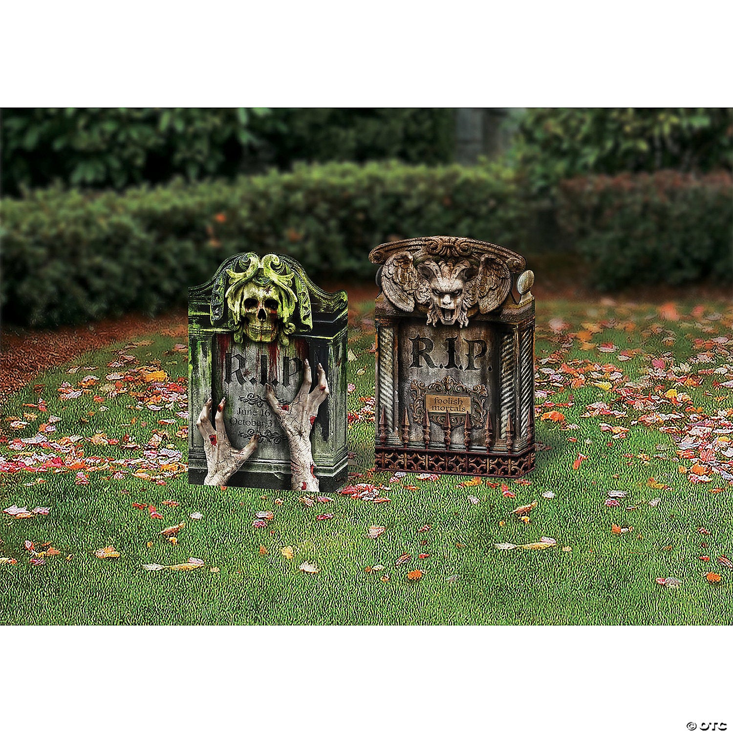 22  photorealistic tombstone decorations   set of 2~fw91796f
