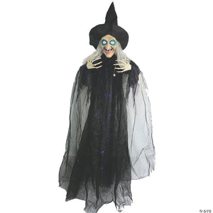 72  animated hanging witch halloween decoration~ss61173-a01